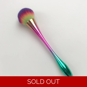 Rainbow Ombre Fluffy Duster Brush